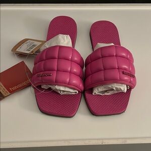 Havaianas Women's Pink Slide Sandals